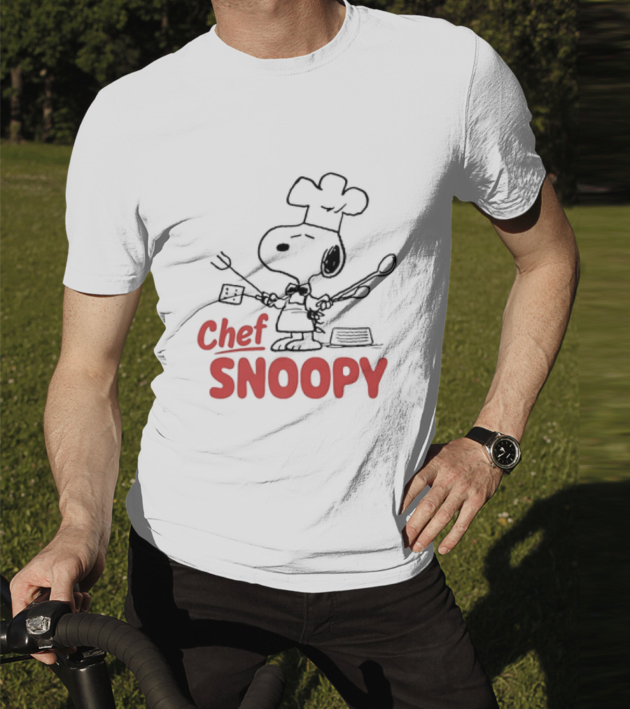 Peanuts Chef Snoopy Cooking Cartoon Character T-Shirt