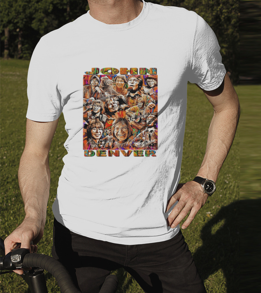 John Denver Colorful Vintage Collage T-Shirt