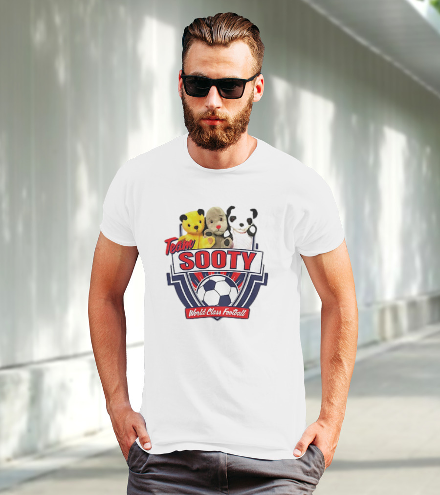 Team Sooty World Class Football Soccer Badge Trio T-Shirt