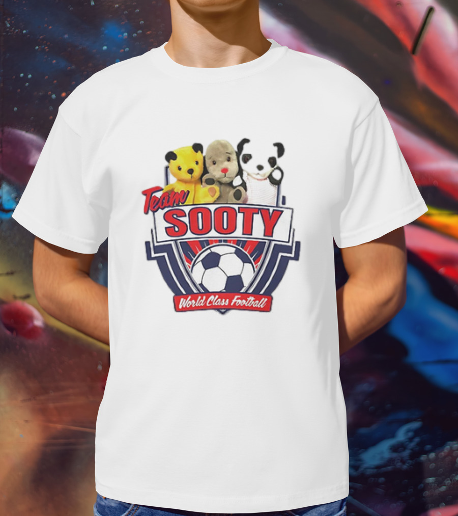 Team Sooty World Class Football Soccer Badge Trio T-Shirt