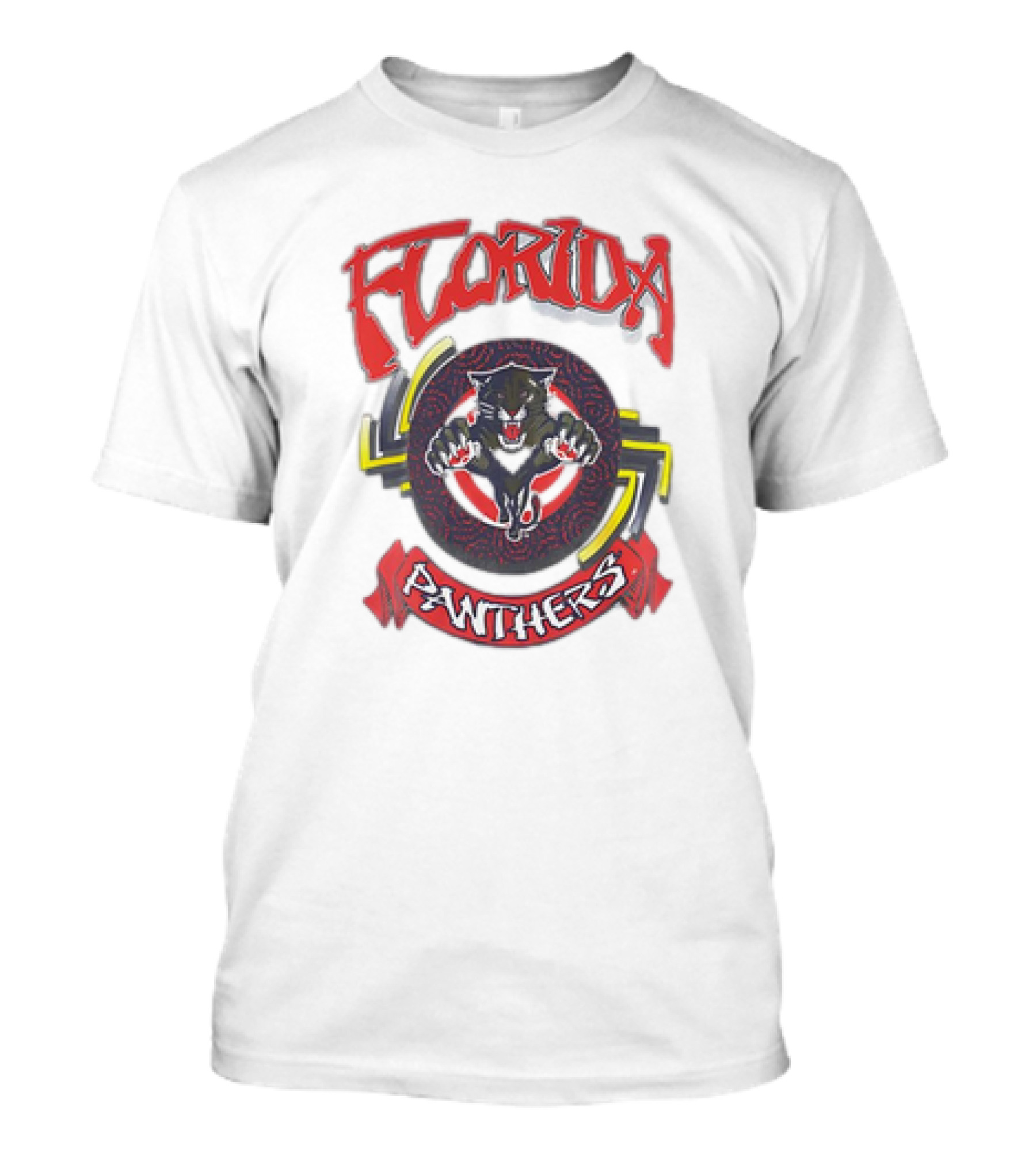 Florida Panthers Bold Design Logo With Fierce Panther T-Shirt