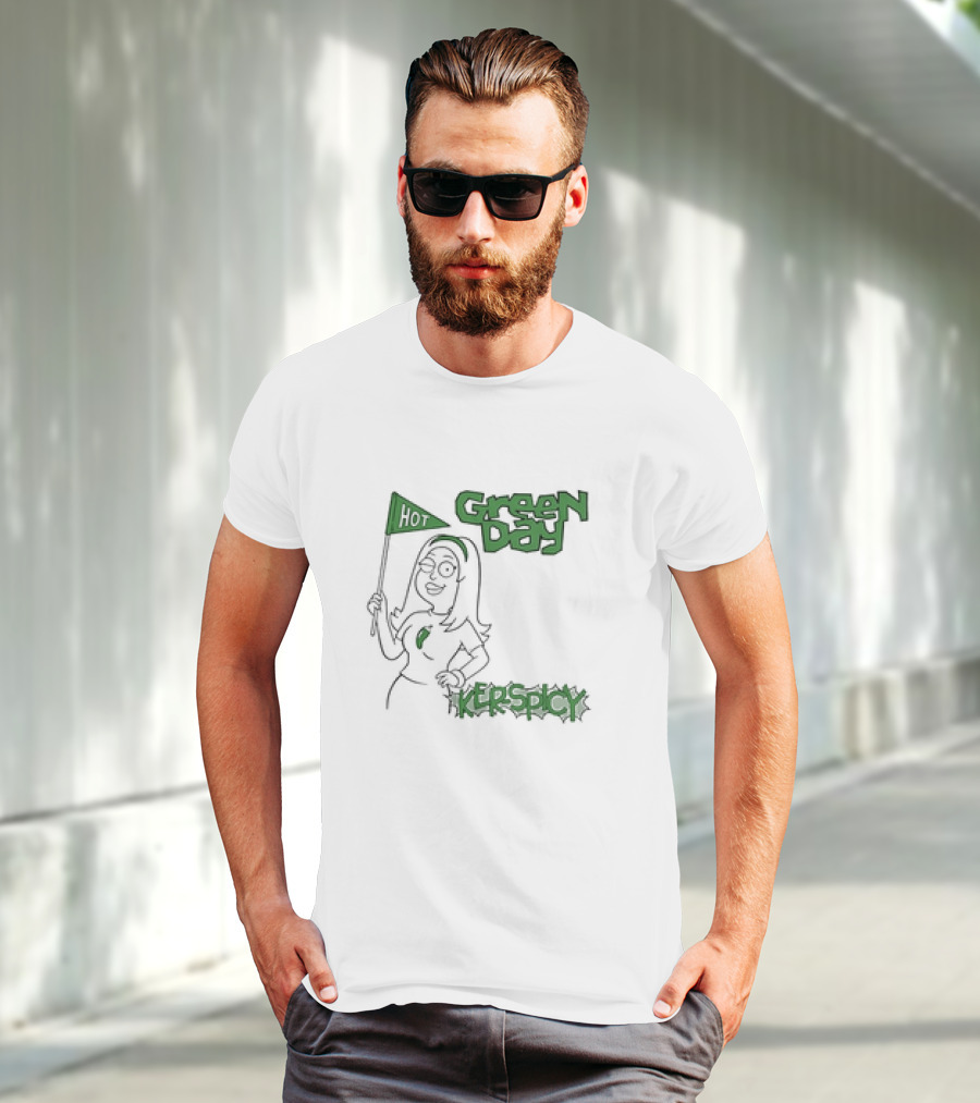 Green Day Hot Ker Spicy Banner Character T-Shirt