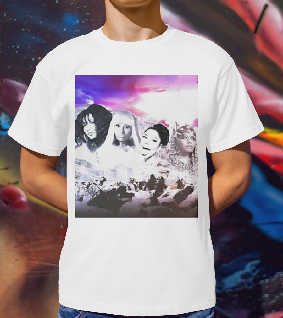 Kingkongkenn My Female Rap Mount Rushmore Nicki Minaj And Rihanna T-Shirt