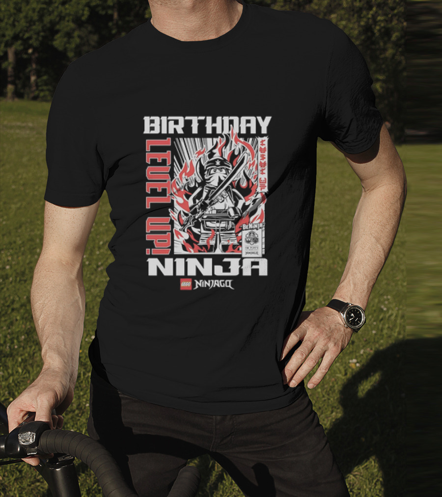 Birthday Level Up Ninja LEGO Ninjago Fire T-Shirt