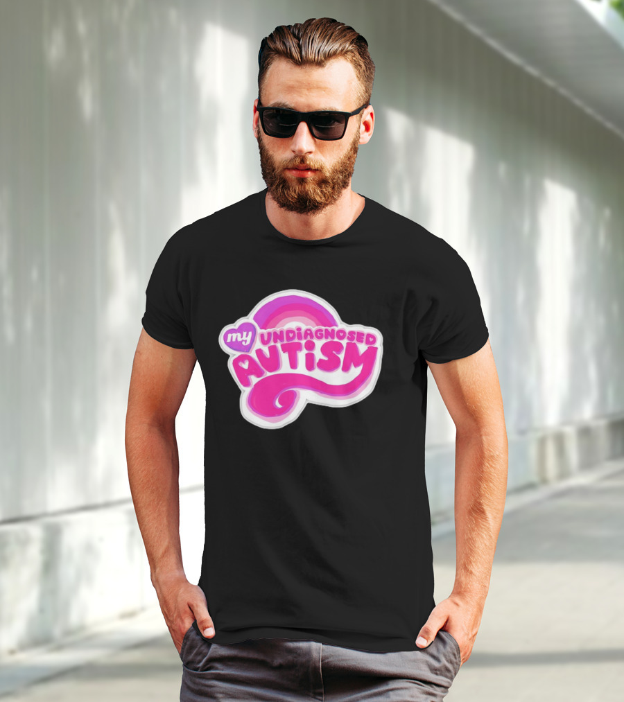My Undiagnosed Autism Pink Rainbow T-Shirt