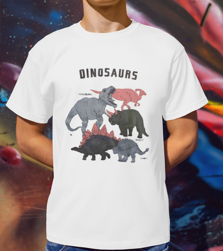 Dinosaurs Parasaurolophus Triceratops Rex Stegosaurus Ankylosaurus T-Shirt