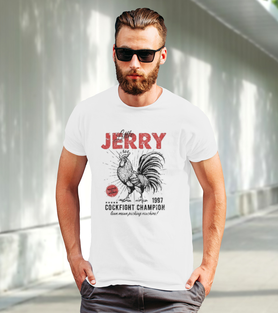 Little Jerry 1997 Cockfight Champion Lean Mean Pecking Machine T-Shirt