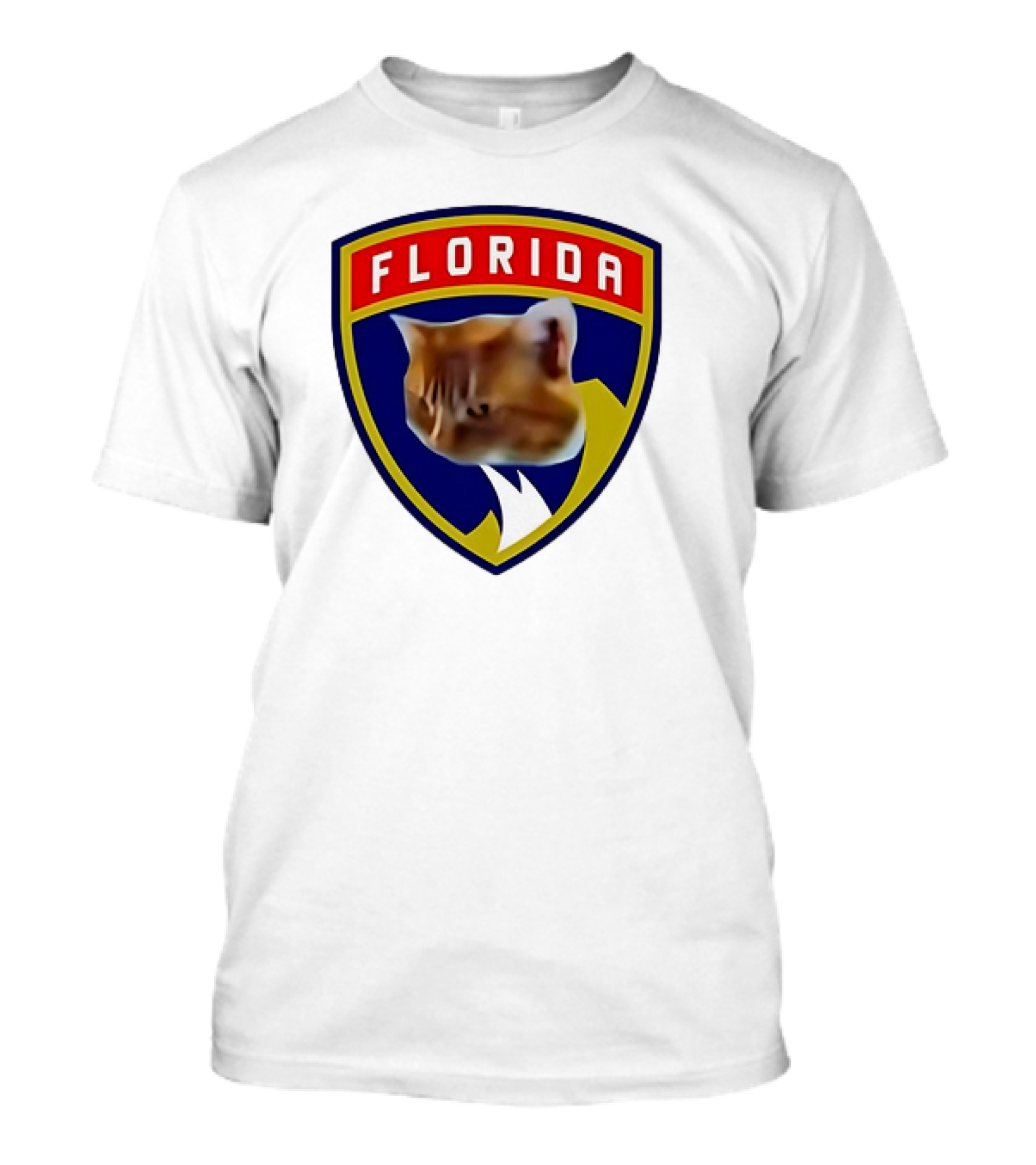 Florida Cat Face Panthers Emblem T-Shirt
