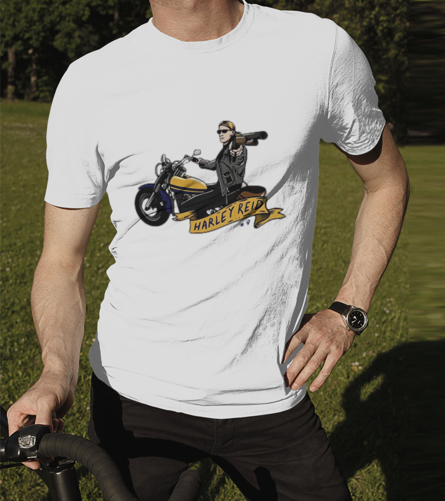 Harley Reid AFL West Coast Eagles Motorcycle Cartoon T-Shirt
