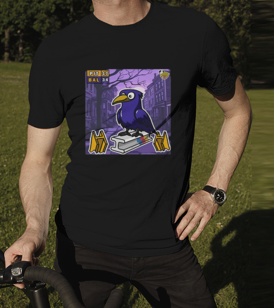 Baltimore Ravens Dominate Pittsburgh Steelers 34-17 Victory Showdown T-Shirt