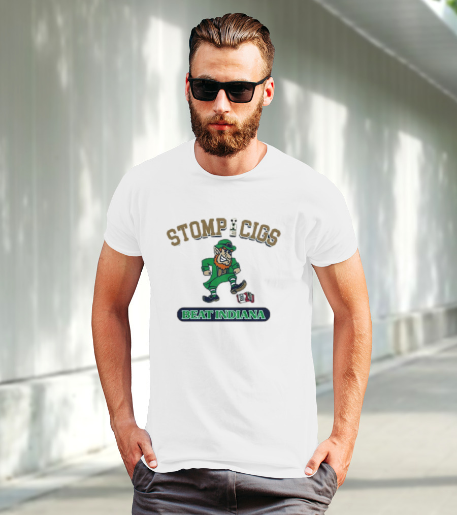 Notre Dame Fighting Irish Stomp The Cigs Beat Indiana Hoosiers T-Shirt