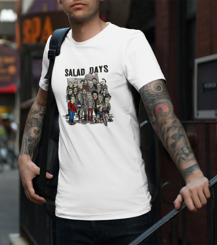 Salad Days Cast Crew Cartoon Group Capitol Building T-Shirt