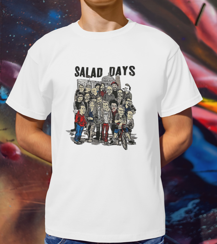 Salad Days Cast Crew Cartoon Group Capitol Building T-Shirt