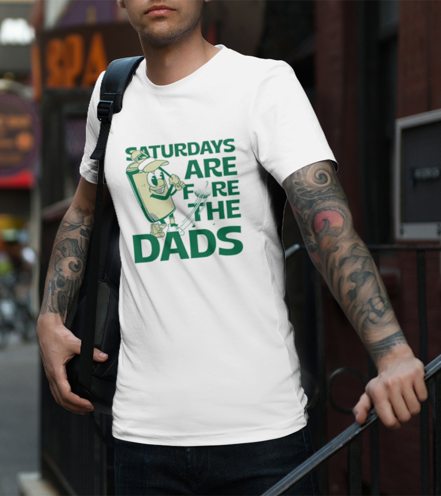 Saturdays Are Fore The Dads Golf Cartoon Golfer T-Shirt