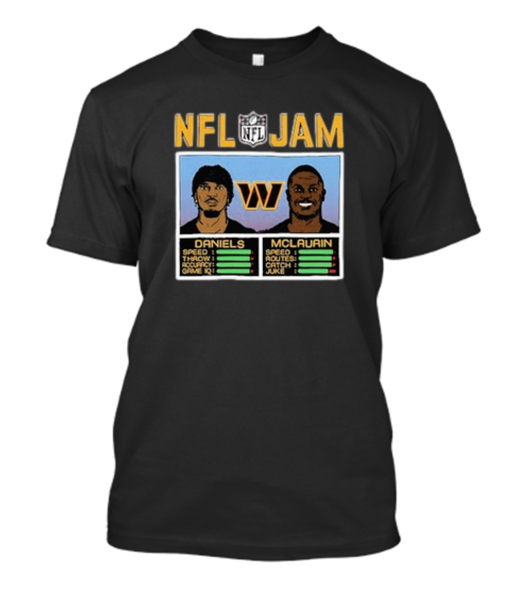 NFL Jam Daniels McLaurin Washington Commanders Retro Game T-Shirt