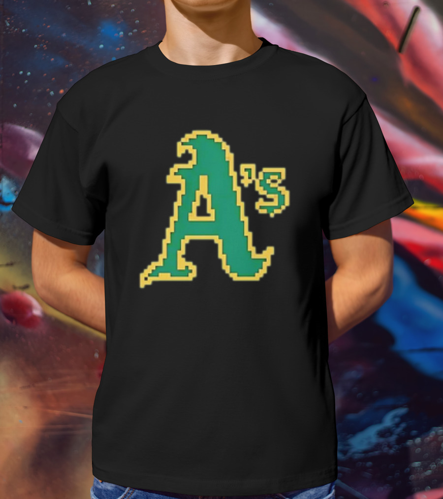 Tecmo A's Retro Gaming Style Logo Oakland Athletics T-Shirt