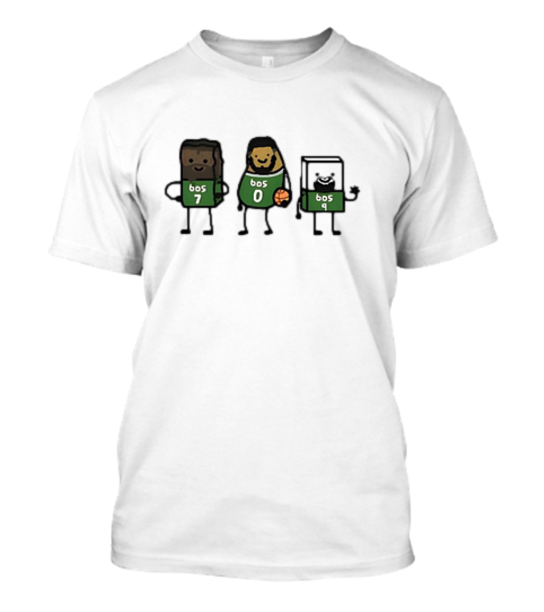 Jaylen Brown Jayson Tatum Derrick White Boston Celtics Brownie Potatum White Chocolate Characters T-Shirt