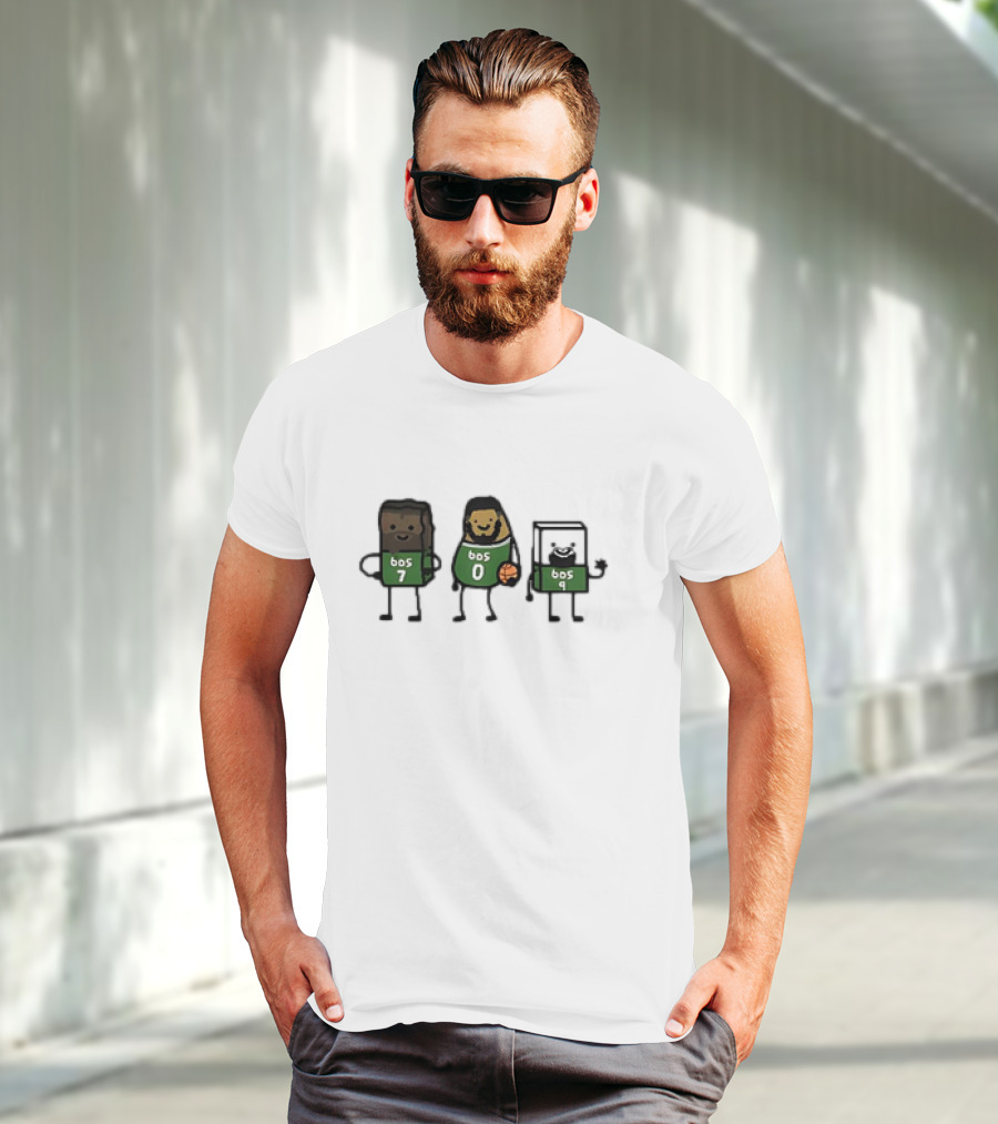 Jaylen Brown Jayson Tatum Derrick White Boston Celtics Brownie Potatum White Chocolate Characters T-Shirt