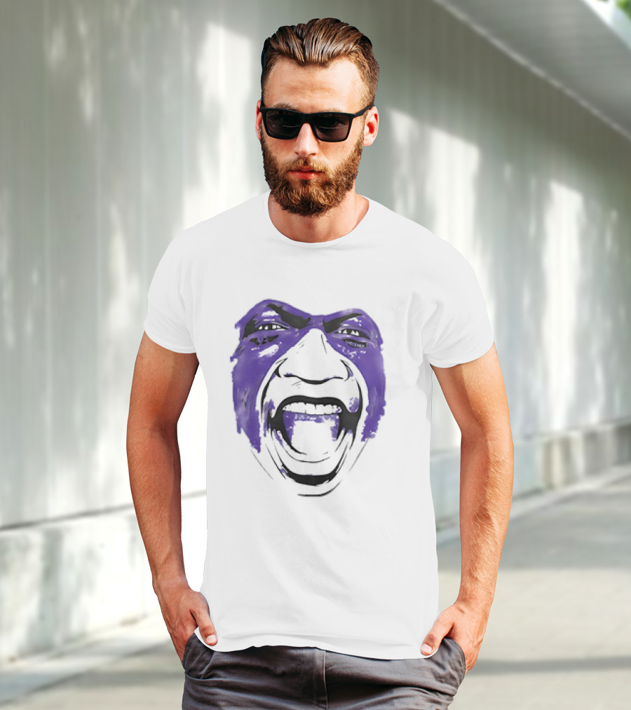 John Randle Minnesota Vikings Face Paint Scream T-Shirt