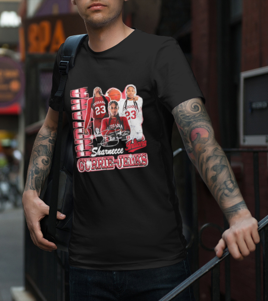 Sharnecce Currie-Jelks Indiana Hoosiers Basketball 23 Red Jersey 90s T-Shirt