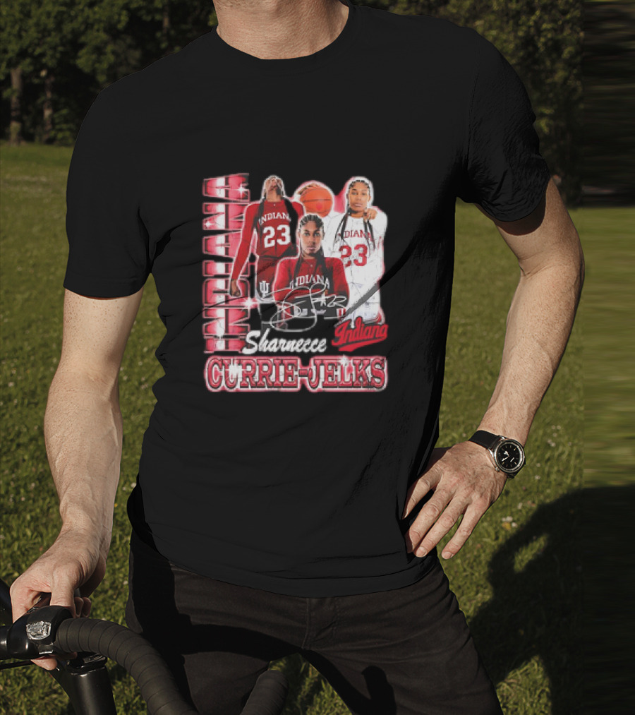 Sharnecce Currie-Jelks Indiana Hoosiers Basketball 23 Red Jersey 90s T-Shirt