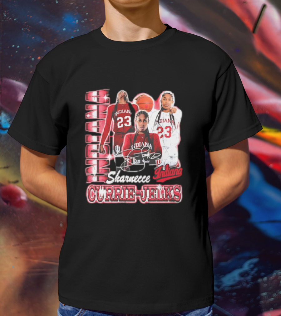 Sharnecce Currie-Jelks Indiana Hoosiers Basketball 23 Red Jersey 90s T-Shirt