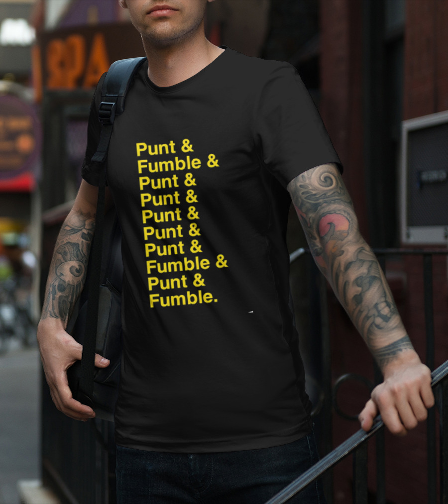 Iowa At Penn State Game Punt And Fumble Commemorative T-Shirt
