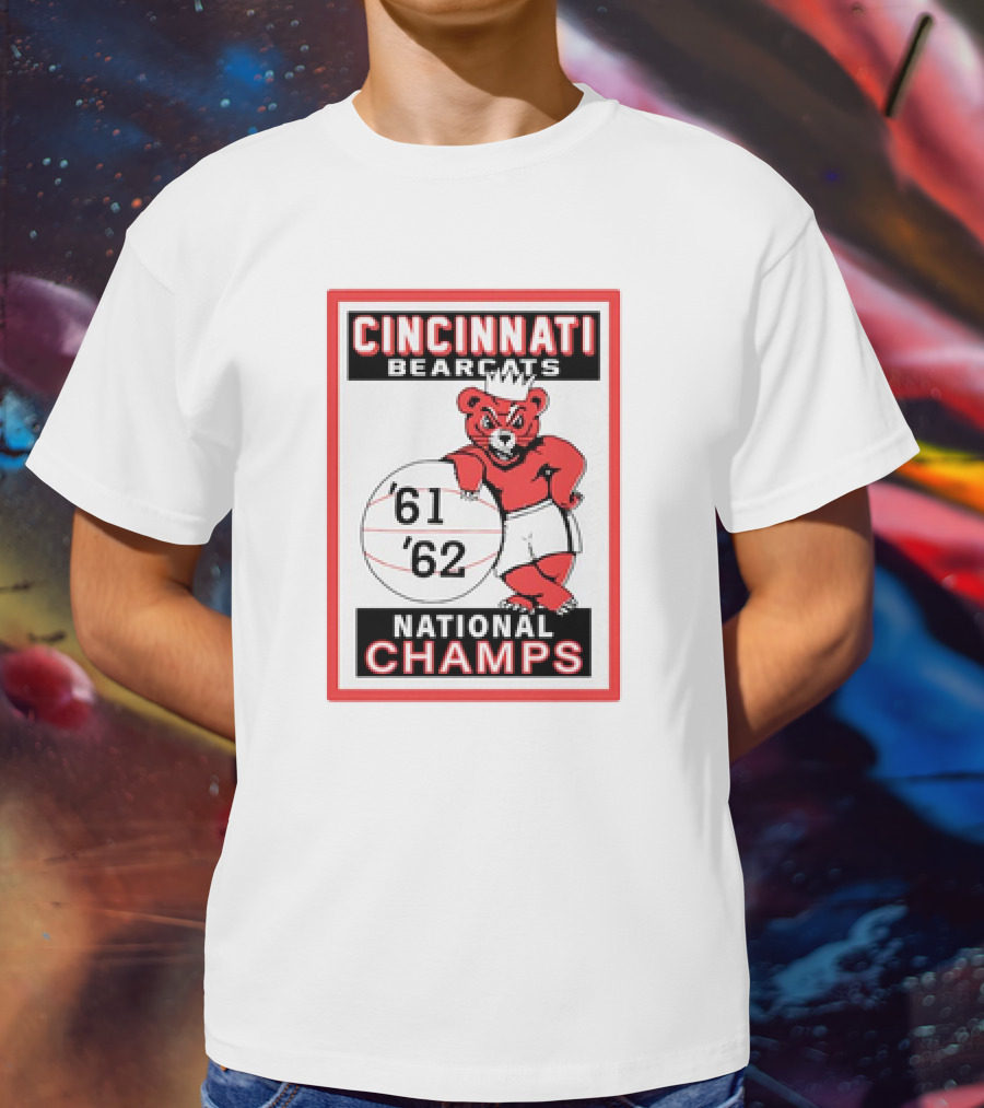Cincinnati Bearcats 1961 1962 Basketball National Champs Retro T-Shirt