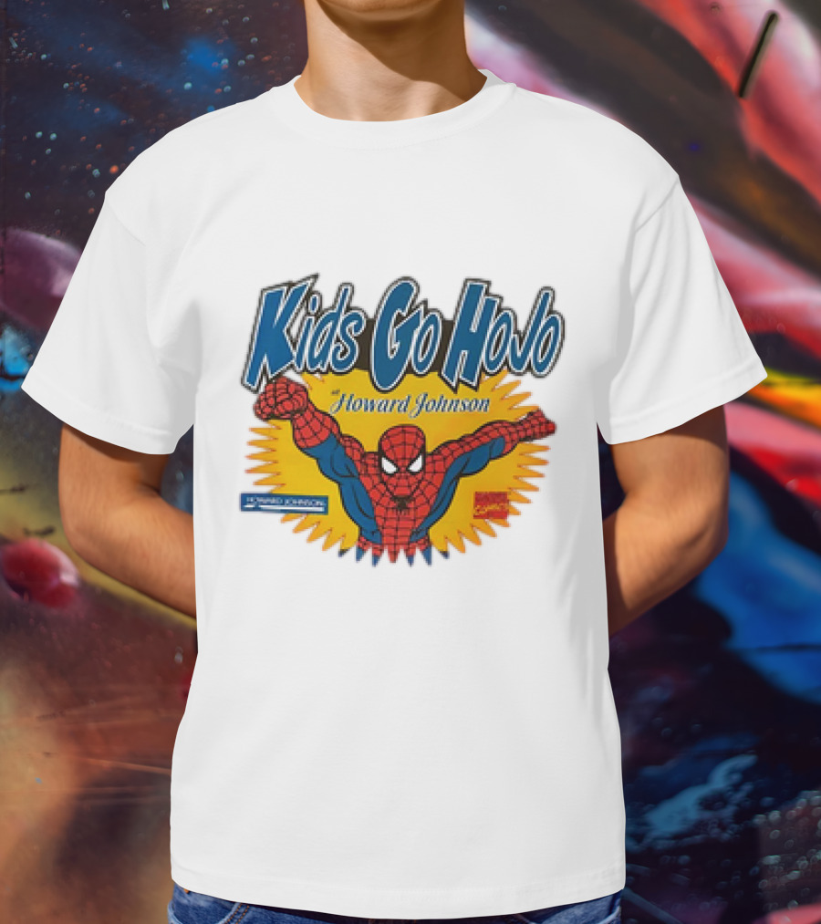 Kids Go Hojo Howard Johnson Spider-Man Vintage Promotion T-Shirt