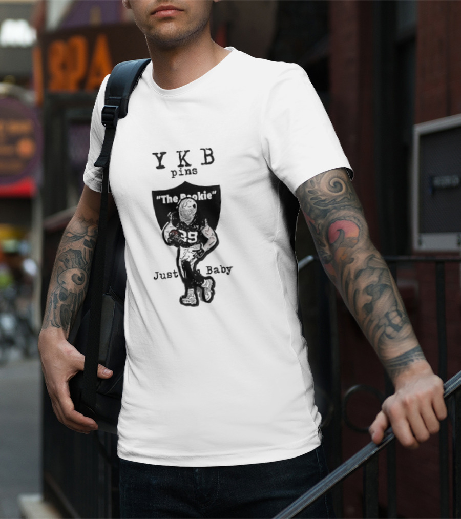 YKB Pins The Rookie Just Baby Las Vegas Raiders T-Shirt