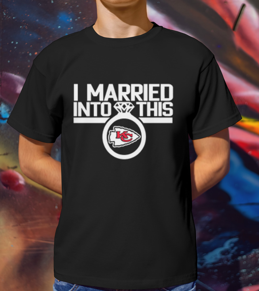 I Married Into This Kansas City Chiefs Logo Ring T-Shirt