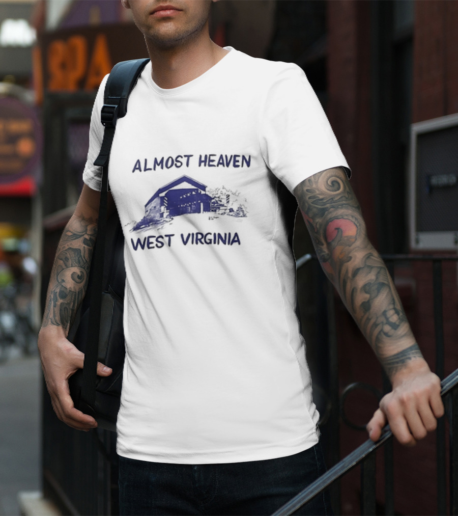 Almost Heaven West Virginia Covered Bridge Scenic T-Shirt