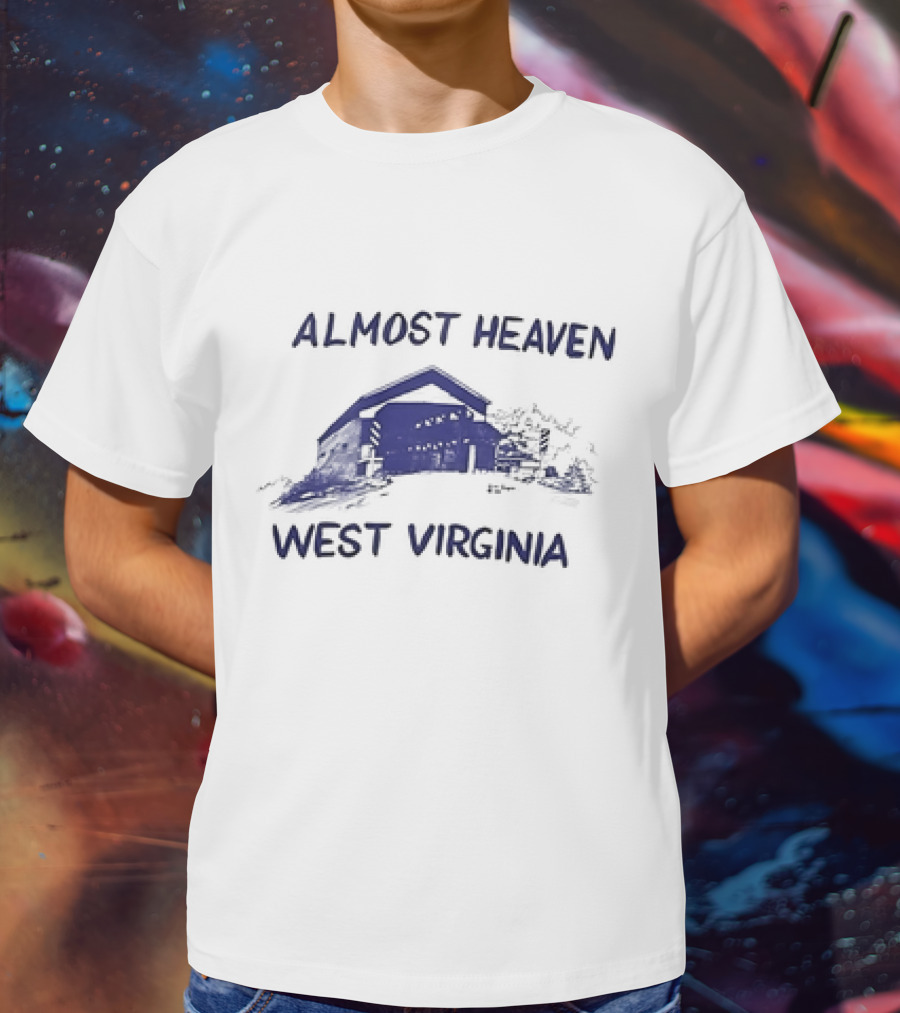 Almost Heaven West Virginia Covered Bridge Scenic T-Shirt