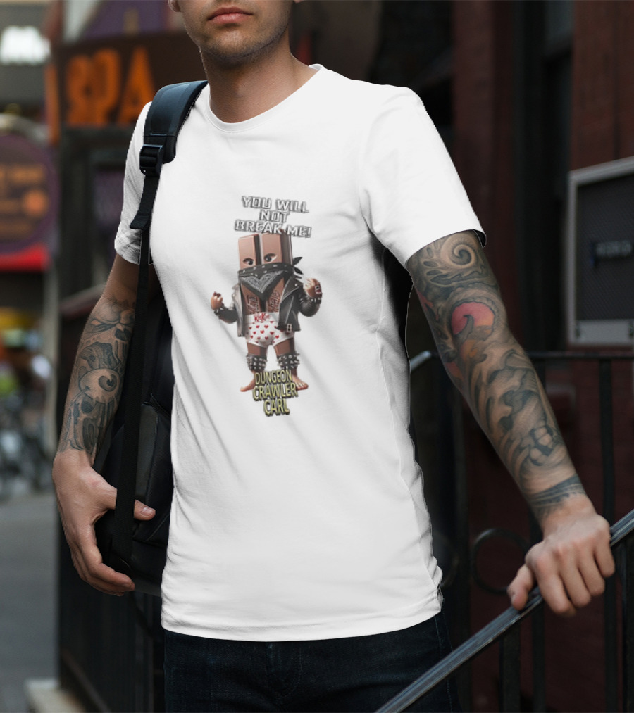 Dungeon Crawler Carl You Will Not Break Me Leather Punk T-Shirt