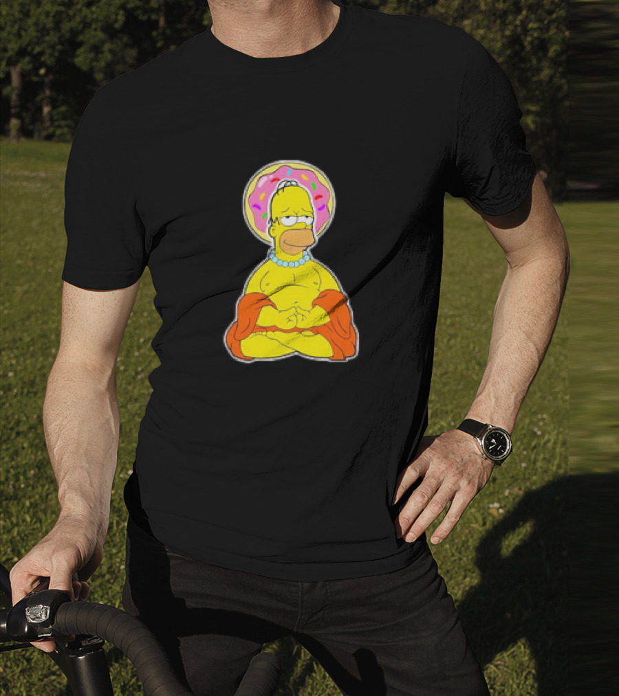 Homer Simpson Doughnut Enlightenment Buddha T-Shirt