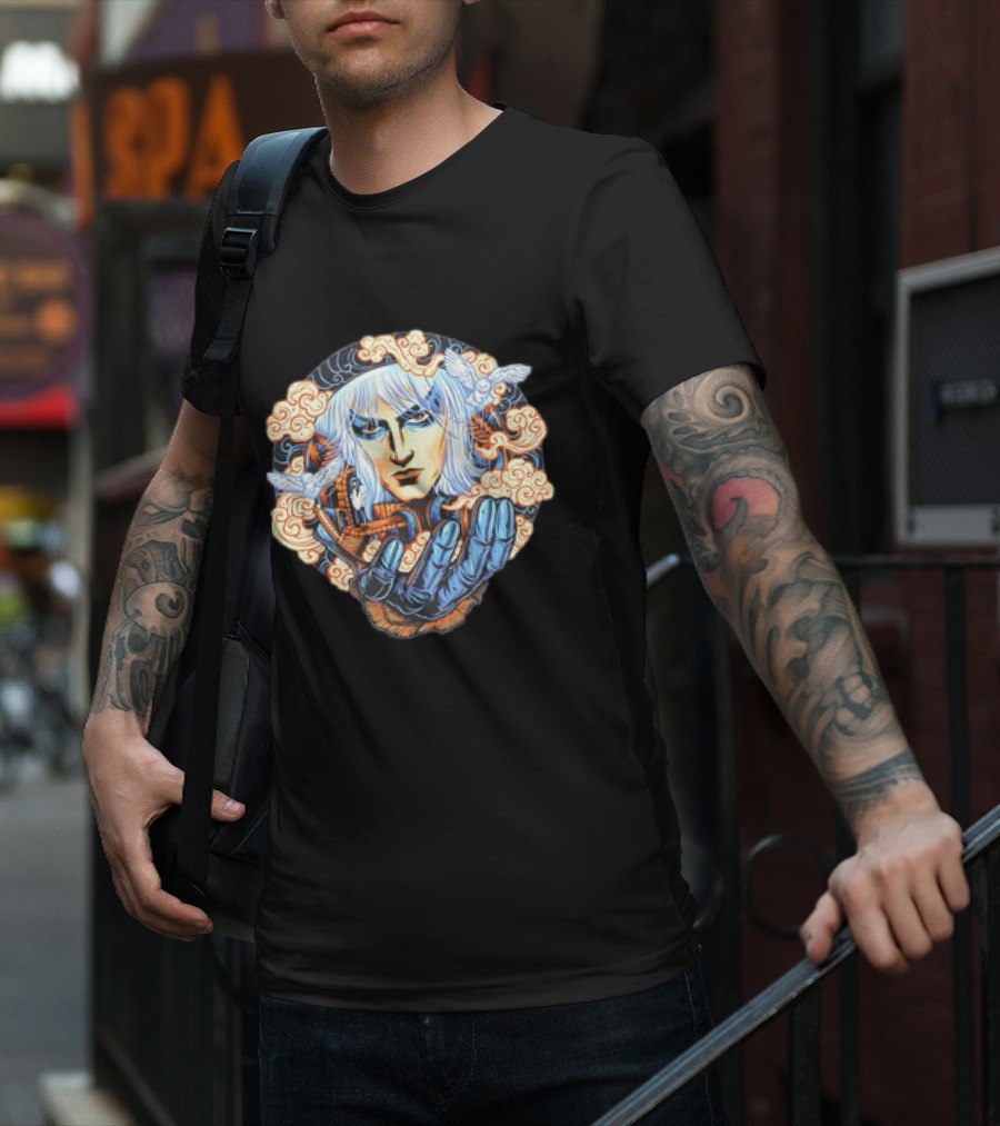 Jareth Labyrinth Goblin King Fantasy Clouds And Glove T-Shirt