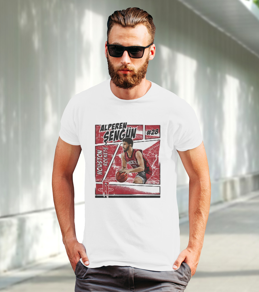 Alperen Sengun #28 Houston Rockets NBA Basketball Comic Vintage T-Shirt