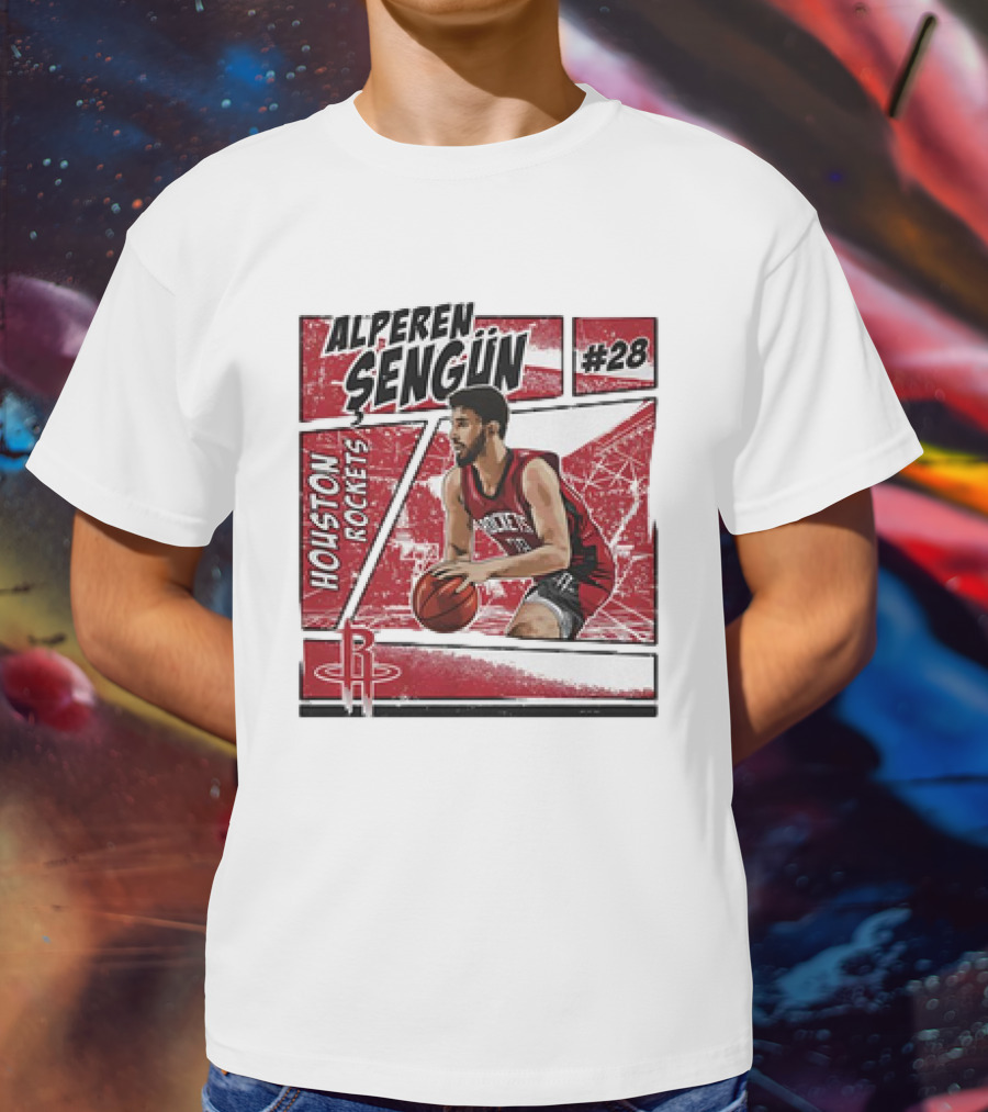 Alperen Sengun #28 Houston Rockets NBA Basketball Comic Vintage T-Shirt