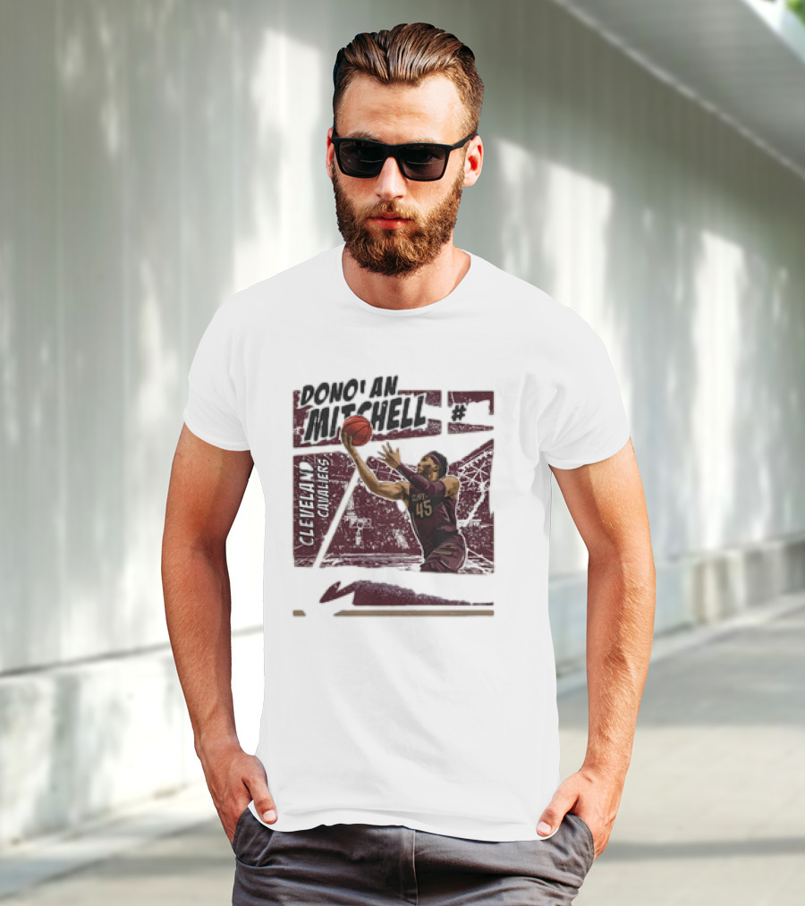 Donovan Mitchell Cleveland Cavaliers Basketball Comic Vintage 45 T-Shirt