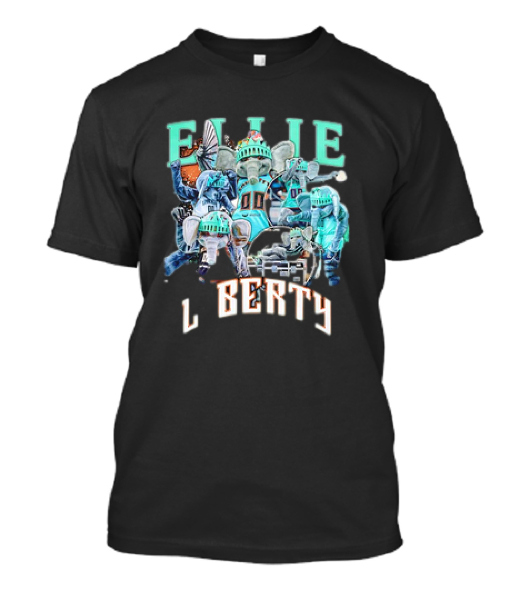 New York Liberty Ellie Basketball Christmas Statue Of Liberty T-Shirt