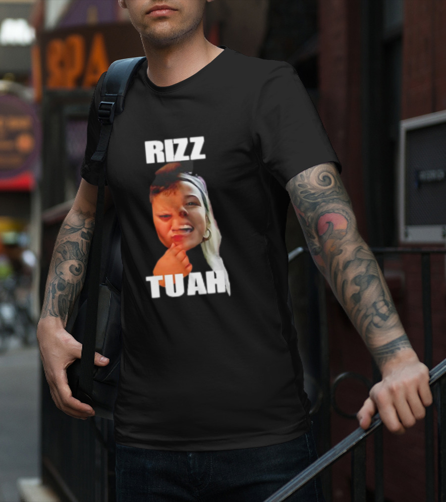 Rizz Tuah Hawk Rizzler Face Mashup T-Shirt