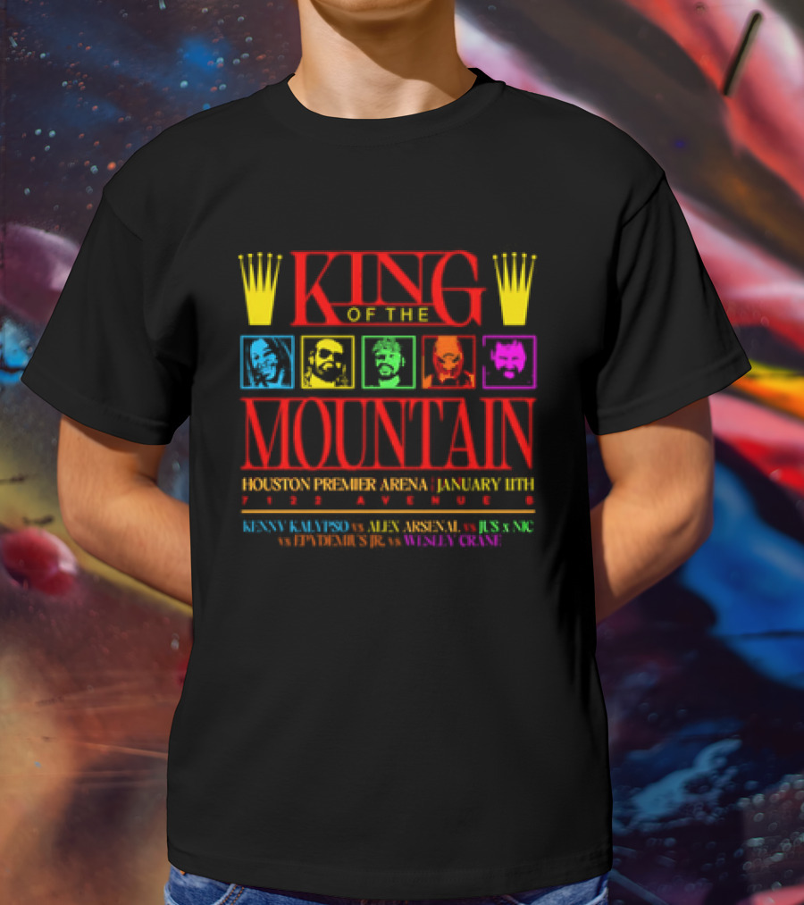 WrestleRave King Of The Mountain Houston Premier Arena January 11th T-Shirt