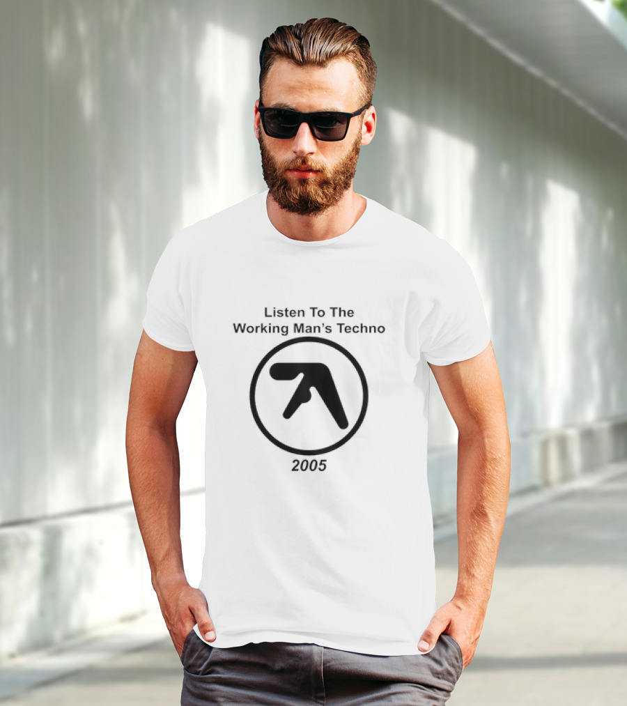 Listen To The Working Man’s Techno Aphex Twin Logo 2005 T-Shirt