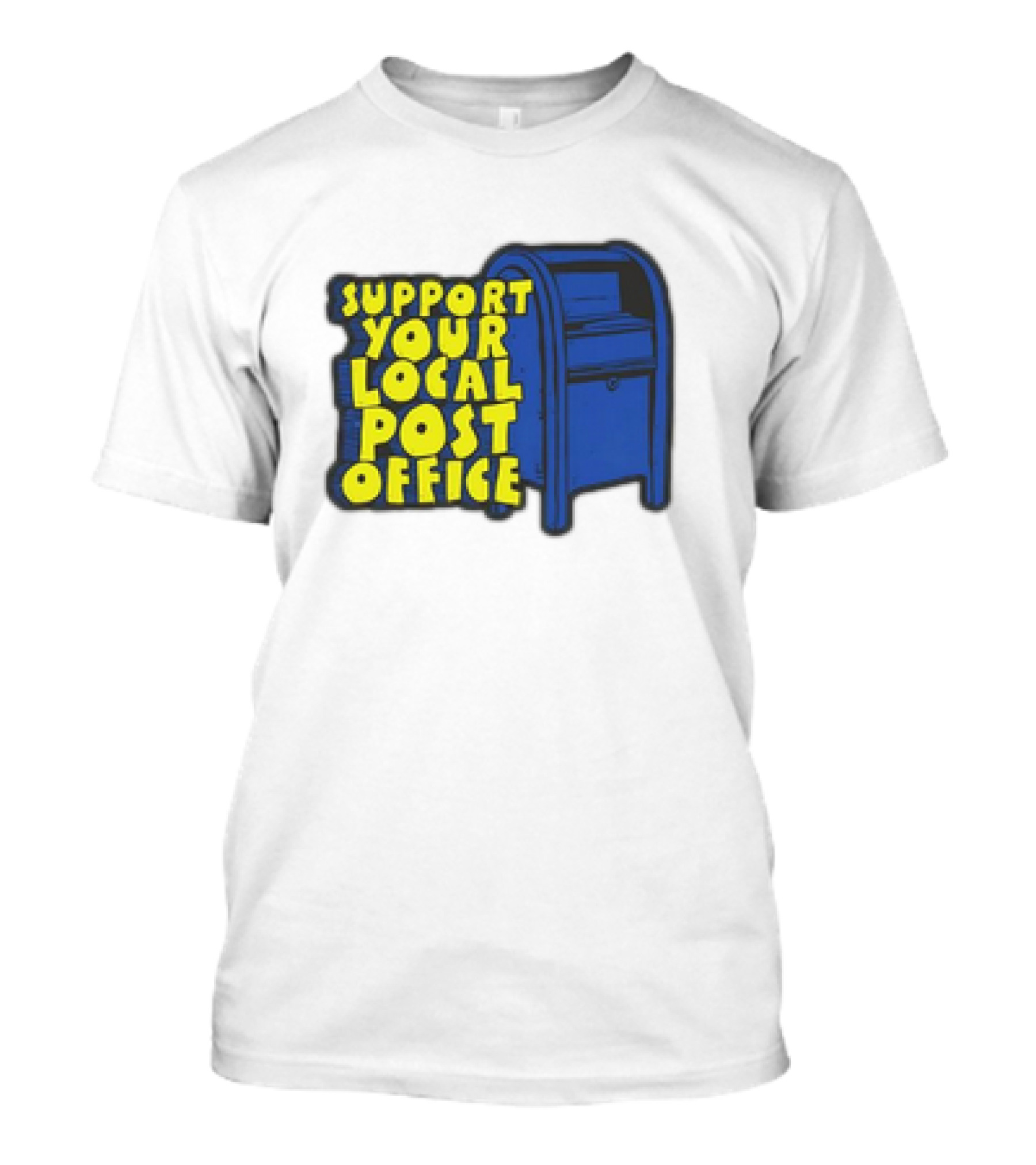 Support Your Local Post Office Blue Mailbox T-Shirt