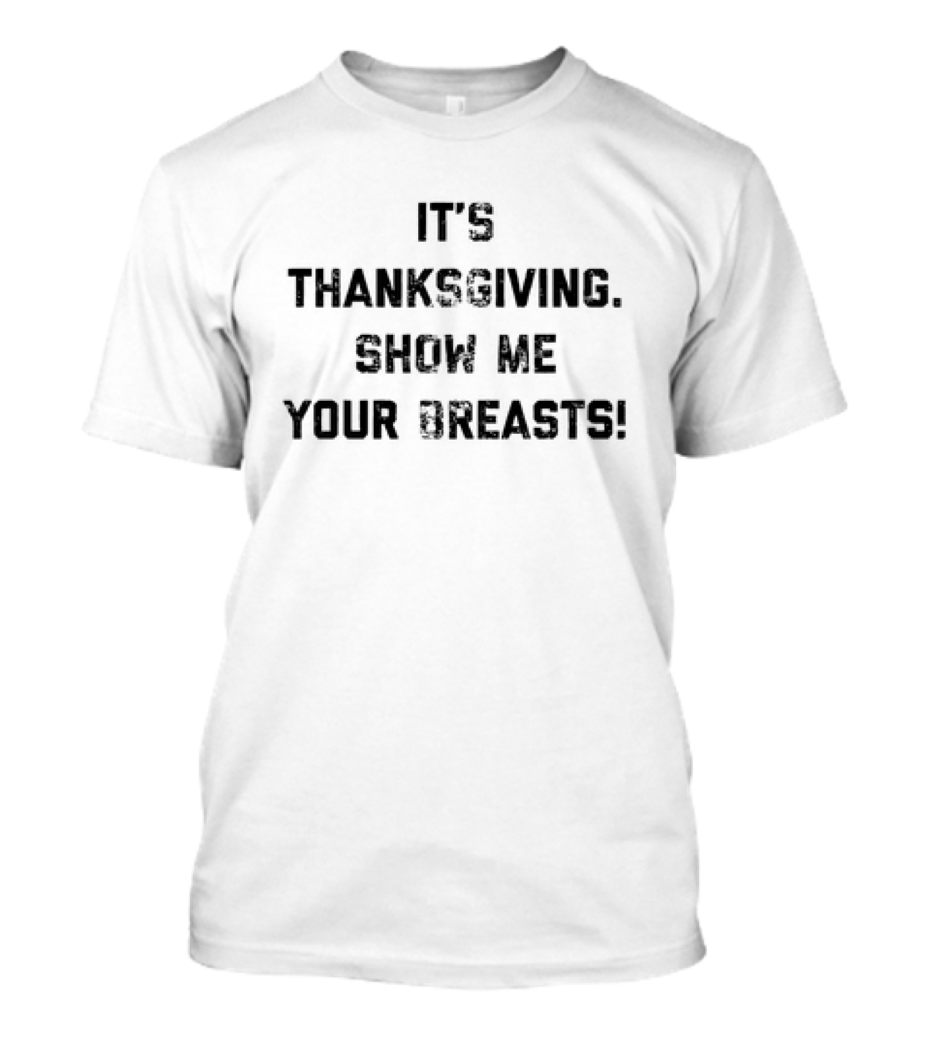 Thanksgiving Humor It's Thanksgiving Show Me Your Breasts T-Shirt