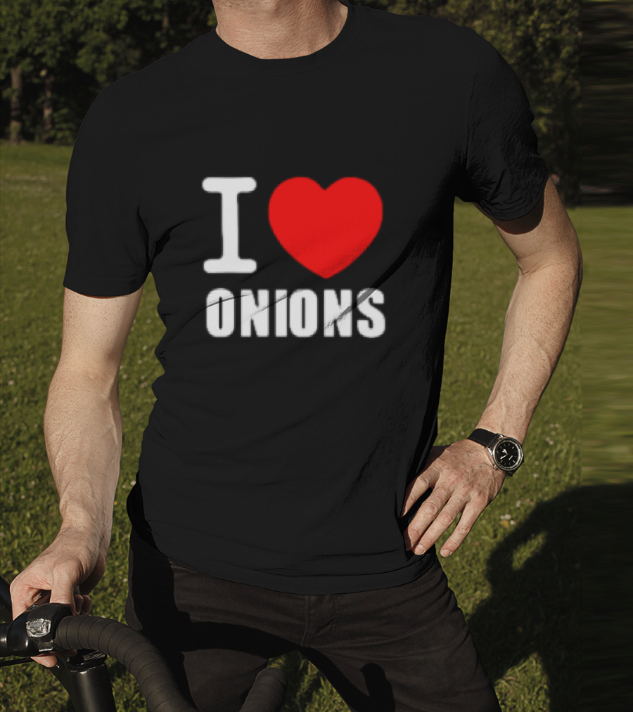 I Heart Onions Retro Love T-Shirt