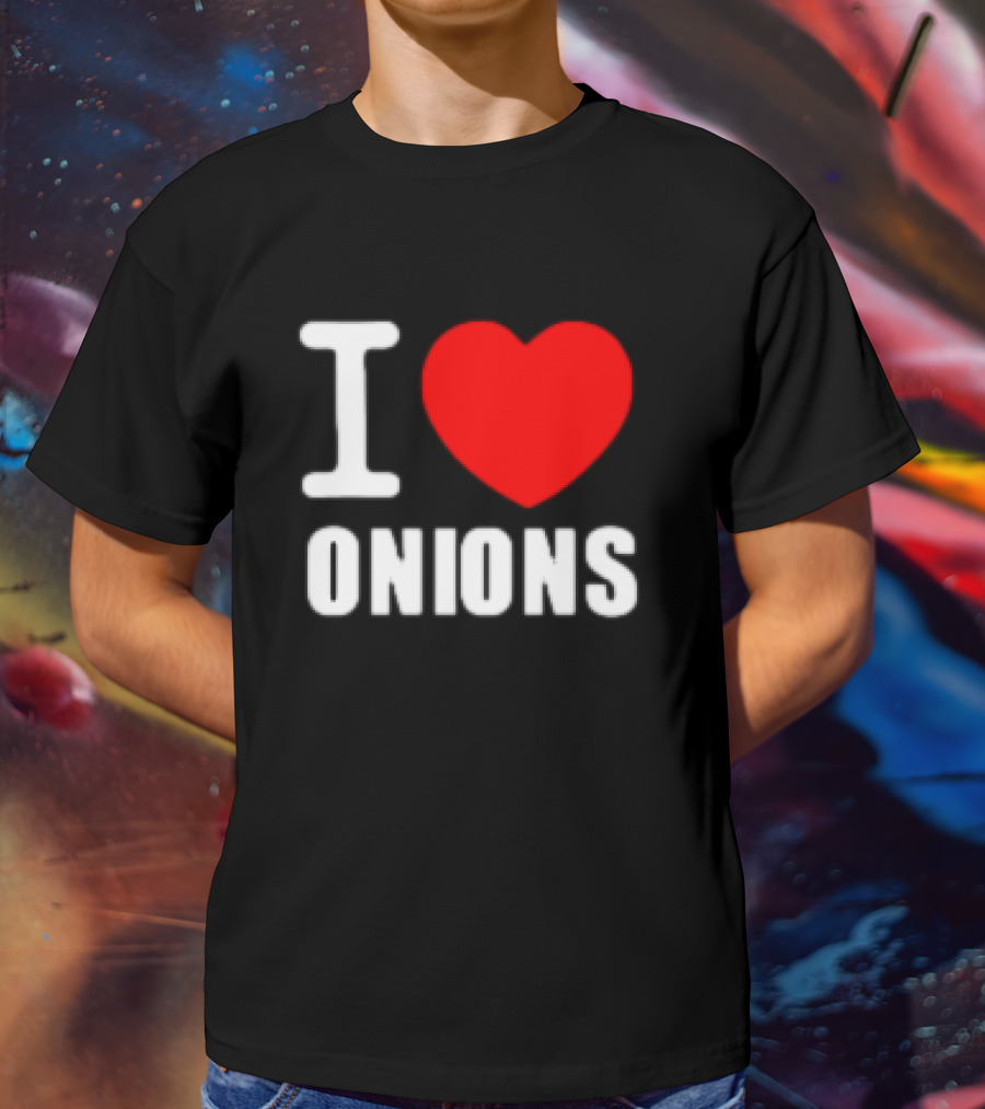 I Heart Onions Retro Love T-Shirt