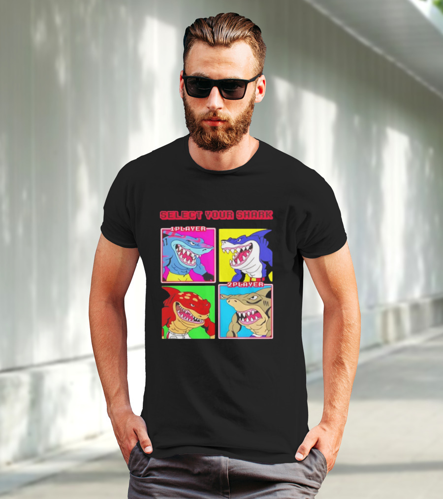 Street Sharks Select Your Shark Player Screen T-Shirt