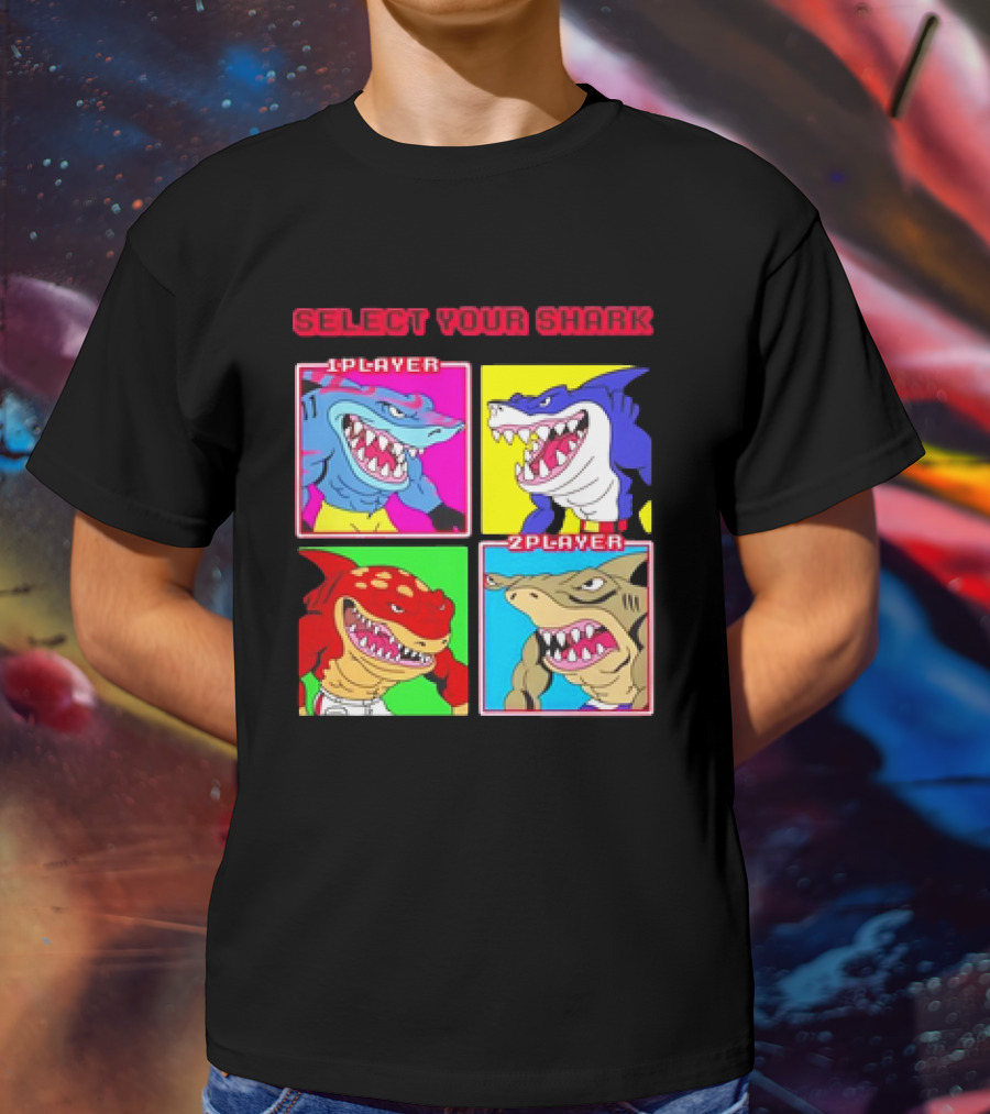 Street Sharks Select Your Shark Player Screen T-Shirt