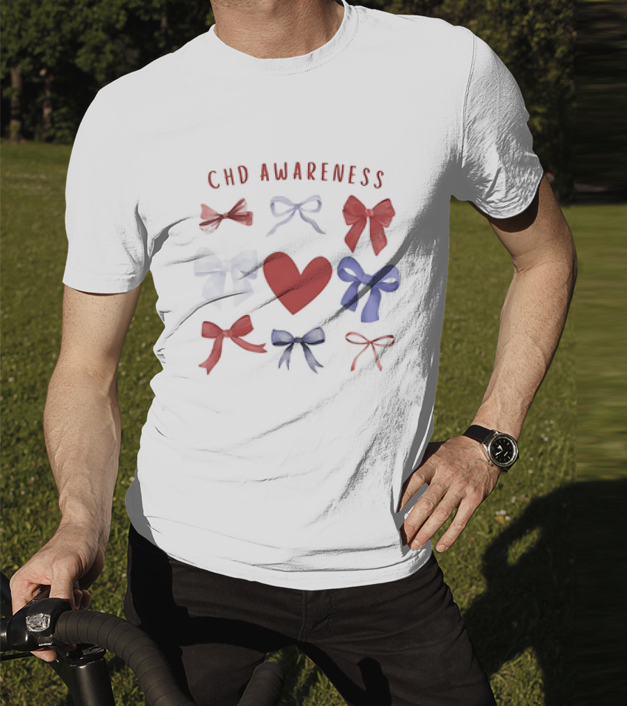 CHD Awareness Heart And Bows Collection T-Shirt